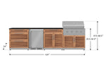 NewAge Outdoor Kitchens Stainless Steel 7-Piece Cabinet Set with 3-Drawer, Bar, Grill Cabinet, Performance Grill, Countertop, and Fridge-71878-Garage Giant 
