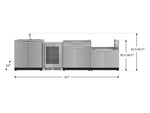 NewAge Outdoor Kitchens Stainless Steel 4-Piece Cabinet Set with Sink, Bar, Grill Cabinet and Fridge-66352-Garage Giant 