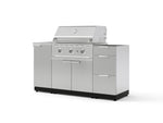 NewAge Outdoor Kitchens Outdoor Grill Island Stainless-Steel 5-Piece Cabinet Set with Sink, 3 Drawer, Grill Cabinet, Performance Grill and Stainless Steel Countertop - (Liquid Propane) | Garage Giant 