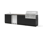 NewAge Outdoor Kitchens Stainless Steel 6-Piece Cabinet Set with Sink, Bar, Grill Cabinet, Performance Grill, Countertop and Stainless Steel Door Fridge-73807-Garage Giant 