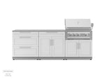 NewAge Outdoor Kitchens Stainless Steel 3-Piece Cabinet Set with 3-Drawer, Bar and Grill Cabinet-67445-Garage Giant 