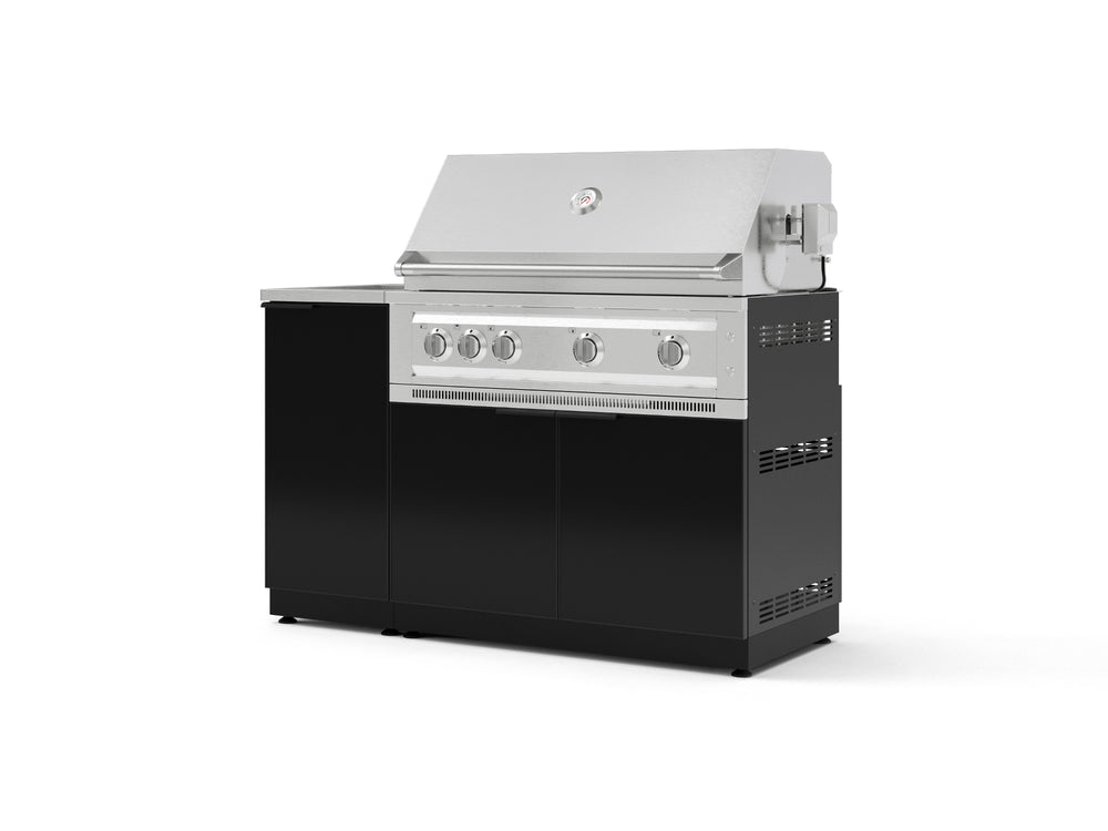NewAge Outdoor Kitchens Outdoor Grill Island Aluminum 3-Piece Cabinet Set with Sink, Grill Cabinet, and Platinum Grill | 76311