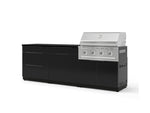 NewAge Outdoor Kitchens Aluminum 5-Piece Cabinet Set With 3 Drawer, Bar, Grill Cabinet, Performance Grill and Countertop-73301-Garage Giant 
