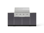 NewAge Outdoor Kitchens Outdoor Grill Island Aluminum 6-Piece Cabinet Set with 1 Door, Grill Cabinet, Performance Grill and Countertops - (Natural Gas) 
