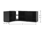 NewAge Outdoor Kitchens Aluminum 4-Piece Cabinet Set with Corner Shelf, 2-Door, 3-Drawer and Bar Cabinet-67700-Garage Giant 