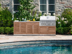 NewAge Outdoor Kitchens Stainless Steel 6-Piece Cabinet Set with Platinum Grill, Dual Side Burner, Bar and Grill Cabinet and Stainless Steel Countertop.-71557-Garage Giant 
