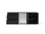 NewAge Outdoor Kitchens Stainless Steel 5-Piece Cabinet Set with 3-Drawer, 2-Door Cabinet, Countertops and Fridge-73862-Garage Giant 