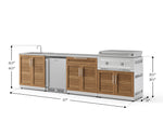 NewAge Outdoor Kitchens Stainless Stee Louvered Door 6-Piece Cabinet Set with Sink, Bar, Grill Cabinet, Platinum Griddle, Countertop and Stainless Steel Door Fridge-75120-Garage Giant 