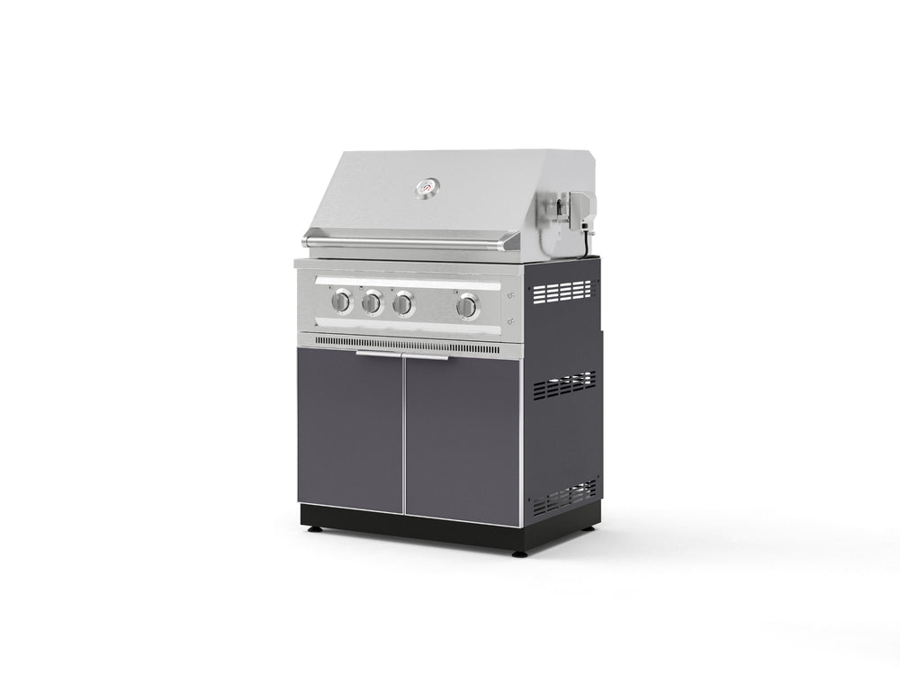 NewAge Outdoor Kitchens Aluminum 2-Piece Cabinet Set with Grill Cabinet and Platinum Grill-74803-Garage Giant
