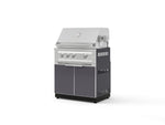 NewAge Outdoor Kitchens Aluminum 2-Piece Cabinet Set with Grill Cabinet and Platinum Grill-74803-Garage Giant 