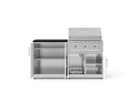 NewAge Outdoor Kitchens Stainless-Steel 4-Piece Cabinet Set with Base, Grill Cabinet, Performance Grill, and Countertop-73468-Garage Giant 