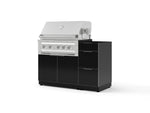 NewAge Outdoor Kitchens Outdoor Grill Island Aluminum 3-Piece Cabinet Set with 3-Drawer, Grill Cabinet and Platinum Grill - (Natural Gas) | Garage Giant 