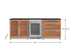 NewAge Outdoor Kitchens Stainless Steel 5-Piece Cabinet Set with 3-Drawer, 2-Door Cabinet, Countertops and Fridge-72119-Garage Giant 