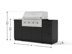 NewAge Outdoor Kitchens Outdoor Grill Island Stainless-Steel 5-Piece Cabinet Set with Sink, 3 Drawer, Grill Cabinet, Performance Grill and Stainless Steel Countertop - (Liquid Propane) 