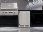 NewAge Outdoor Kitchens Aluminum 6-Piece Cabinet Set with Sink, Bar, Grill Cabinet, Platinum Grill, Countertop and Stainless Steel Door Fridge-73717-Garage Giant 
