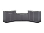 NewAge Outdoor Kitchens Aluminum 5-Piece Cabinet Set with 2-Door, Bar, Corner, and Grill Cabinet-65291-Garage Giant 