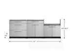 NewAge Outdoor Kitchens Stainless-Steel 3-Piece Cabinet Set with Drawer, Split and Grill Cabinet-66775-Garage Giant 