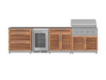 NewAge Outdoor Kitchens Stainless Steel 7-Piece Cabinet Set with 3-Drawer, Bar, Grill Cabinet, Performance Grill, Countertop, and Fridge-71962-Garage Giant 