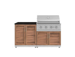 NewAge Outdoor Kitchens Stainless Steel 4-Piece Cabinet Set with 2 Door, Grill Cabinet, Performance Grill and Countertop-71779-Garage Giant 