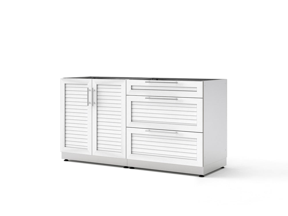 NewAge Outdoor Kitchens Stainless Steel 2-Piece Cabinet Set with 3-Drawer Cabinet and 2-Door Cabinet-67690-Garage Giant