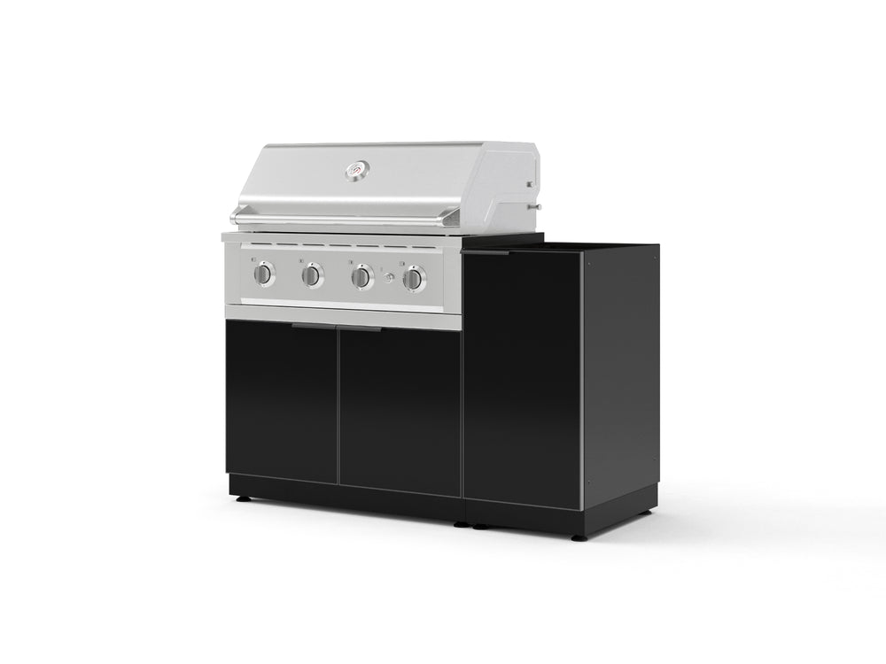 NewAge Outdoor Kitchens Outdoor Grill Island Aluminum 4-Piece Cabinet Set with 1 Door, Grill Cabinet, Performance Grill and Countertop - (Natural Gas)-92147-Garage Giant