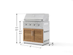 NewAge Outdoor Kitchens Stainless Steel 2-Piece Cabinet set with Grill Cabinet and Performance Grill-72955-Garage Giant 