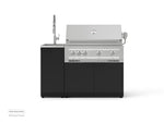 NewAge Outdoor Kitchens Outdoor Grill Island Stainless-Steel 3-Piece Cabinet Set with Sink, Grill Cabinet, and Platinum Grill 