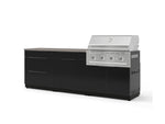 NewAge Outdoor Kitchens Aluminum 5-Piece Cabinet Set With 3 Drawer, Bar, Grill Cabinet, Performance Grill and Countertop-73340-Garage Giant 