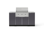 NewAge Outdoor Kitchens Outdoor Grill Island Aluminum 6-Piece Cabinet Set with 1 Door, Grill Cabinet, Performance Grill and Countertops 