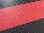 NewAge Garage Flooring Diamond Pattern Polypropylene Garage Flooring Tiles 600 sq. ft. Flooring Bundle - Black and Red Checkered Pattern 
