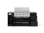 NewAge Outdoor Kitchens Outdoor Grill Island Stainless-Steel 5-Piece Cabinet Set with Sink, 3 Drawer, Grill Cabinet, Performance Grill and Stainless Steel Countertop 