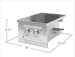 NewAge Outdoor Kitchens Outdoor Platinum Dual Side Burner-NG-66902-Garage Giant 