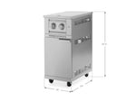 NewAge Outdoor Kitchens Stainless Steel Platinum Dual Side Burner with Cart and Casters-66285-Garage Giant 