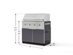 NewAge Outdoor Kitchens Aluminum 2-Piece Cabinet Set with Grill Cabinet and Performance Grill-74802-Garage Giant 