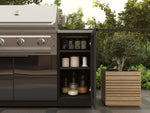 NewAge Outdoor Kitchens Outdoor Grill Island Aluminum 5-Piece Cabinet Set with Sink, 1 Door, Grill Cabinet, Performance Grill and Stainless Steel Countertop-70877-Garage Giant 