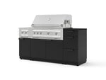 NewAge Outdoor Kitchens Outdoor Grill Island Stainless-Steel 6-Piece Cabinet Set with 3-Drawer, Grill Cabinet, Platinum Grill, Dual Side Burner and Dekton in Sirius Countertop - (Natural Gas) | Garage Giant 