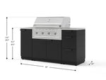 NewAge Outdoor Kitchens Outdoor Grill Island Stainless-Steel 5-Piece Cabinet Set with Sink, 3 Drawer, Grill Cabinet, Performance Grill and Stainless Steel Countertop 