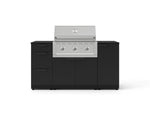NewAge Outdoor Kitchens Outdoor Grill Island Stainless-Steel 6-Piece Cabinet Set with 1 Door, 3 Drawer, Grill Cabinet, Performance Grill and Dekton in Sirius Countertops - (Natural Gas) 