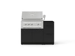 NewAge Outdoor Kitchens Outdoor Grill Island Stainless-Steel 3-Piece Cabinet Set with 3-Drawer, Grill Cabinet and Platinum Grill - (Natural Gas) 