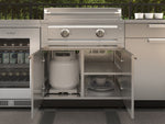 NewAge Outdoor Kitchens Stainless-Steel 4-Piece Cabinet Set with 3 Drawer, Grill Cabinet, Platinum Griddle and Countertop-75144-Garage Giant 