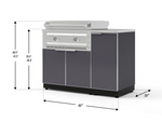 NewAge Outdoor Kitchens Classic Series 4-Piece Griddle Island · Aluminum · Tempered Glass Door · Platinum Griddle 