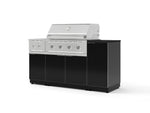 NewAge Outdoor Kitchens Outdoor Grill Island Aluminum 6-Piece Cabinet Set with 1-Door, Grill Cabinet, Performance Grill, Side Burner and Countertop - (Natural Gas) | Garage Giant 