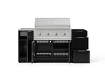 NewAge Outdoor Kitchens Outdoor Grill Island Aluminum 5-Piece Cabinet Set with Sink, 3 Drawer, Grill Cabinet, Performance Grill and Stainless Steel Countertop - (Liquid Propane) 