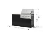 NewAge Outdoor Kitchens Aluminum 4-Piece Cabinet Set with Base, Grill Cabinet, Platinum Grill, and Countertop-73486-Garage Giant 