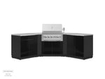 NewAge Outdoor Kitchens Aluminum 5-Piece Cabinet Set with 2-Door, Bar, Grill and Corner Cabinets-67657-Garage Giant 