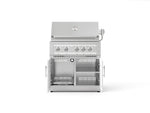 NewAge Outdoor Kitchens Stainless Steel 2-Piece Cabinet set with Grill Cabinet and Platinum Grill-74798-Garage Giant 