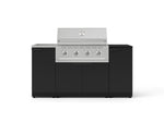 NewAge Outdoor Kitchens Outdoor Grill Island Stainless-Steel 5-Piece Cabinet Set with Sink, 1 Door, Grill Cabinet, Performance Grill and Stainless Steel Countertop - (Liquid Propane) 