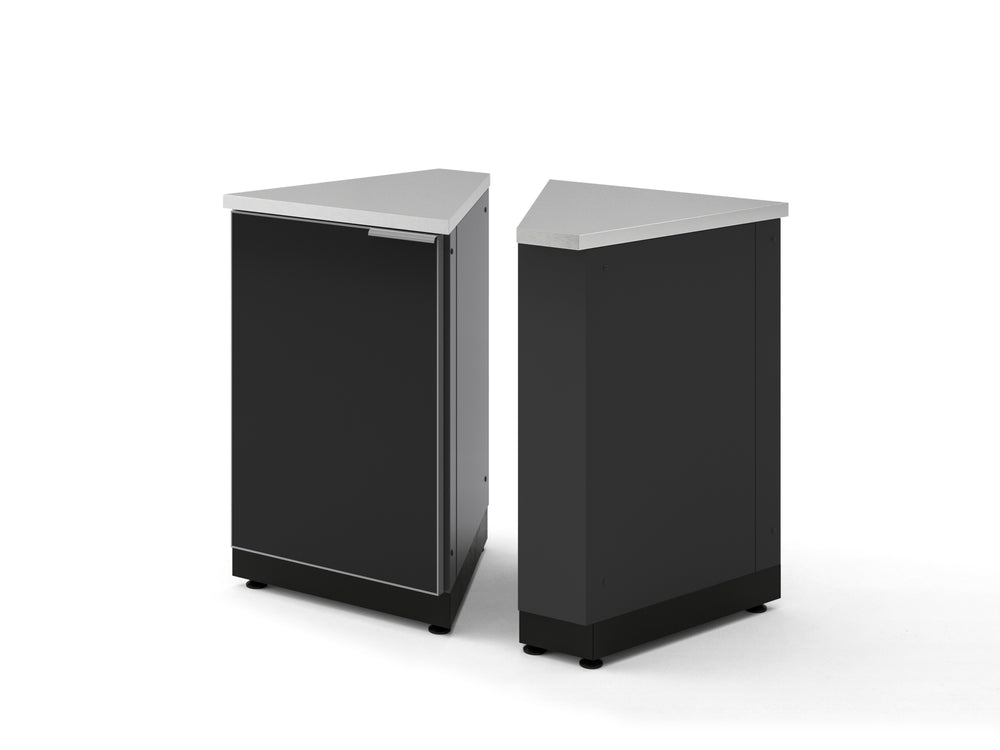 NewAge Outdoor Kitchens Aluminum 45 Degree Corner Cabinet - Slate Gray-70502-Garage Giant