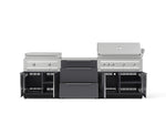 NewAge Outdoor Kitchens Aluminum 6-Piece Cabinet Set with 3 Drawer, Grill Cabinet, Platinum Griddle, Grill and Countertop-75167-Garage Giant 
