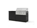 NewAge Outdoor Kitchens Stainless-Steel 4-Piece Cabinet Set with Base, Grill Cabinet, Performance Grill, and Countertop-73461-Garage Giant 